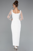 Robe de Cérémonie Midi Blanc ABK2387