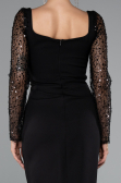 Robe de Cérémonie Midi Noir ABK2387