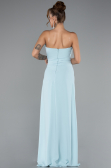Robe de Soirée Longue Mousseline Menthe ABU5108