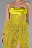 Robe De Soirée Longue Pistache vert ABU5071