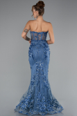 Robe Queue De Poisson Longue Indigo ABU5116