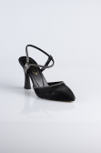 Stiletto Coupe Au Laser Noir MJ5150
