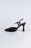 Stiletto Coupe Au Laser Noir MJ5150