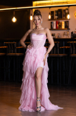 Robe De Soirée Longue Poudre ABU5071