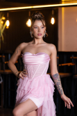 Robe De Soirée Longue Poudre ABU5071