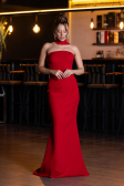 Robe de Soirée Longue Rouge ABU5097