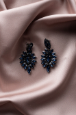 Boucle D'Oreille Bleu Marine UK528