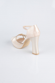 Chaussure Talon Plateforme Satin Or MJS3409