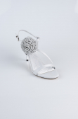 Chaussure de soirée Satin Argent AB1144