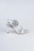 Chaussure de soirée Satin Argent AB1144