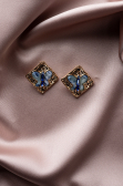 Boucle d'Oreille Bleu BJ1040
