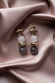 Boucle d'Oreille Anthracite BJ1070