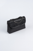 Sac de Soirée Luxe Plâtre Noir V934