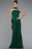 Robe de Soirée Longue Perlé Émeraude ABU5131