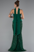 Robe de Soirée Longue Perlé Émeraude ABU5131