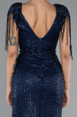 Robe de Soirée Longue Bleu Marine ABU5132