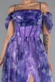 Robe de Soirée Longue Violet ABU5133