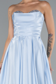 Robe De Soirée Longue Bleu clair ABU4846