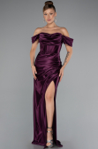 Robe De Soirée Longue Prune ABU3611