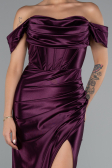 Robe De Soirée Longue Prune ABU3611