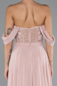 Robe De Soirée Mousseline Longue Poudre ABU3310