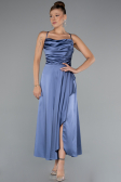 Robe de Cérémonie Midi Satin Indigo ABK1586