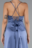 Robe de Cérémonie Midi Satin Indigo ABK1586