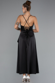 Robe de Cérémonie Midi Satin Noir ABK1586