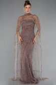 Robe de Soirée Longue Perlé Cuivre ABU5141