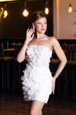 Robes de Mariage Mini Blanc ABG130