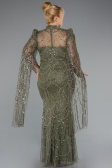 Robe de Soirée Longue Perlé Kaki ABU5152