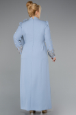 Robe de Soirée Grande Taille Longue Gris-Indigo ABU4936