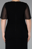 Robe De Invitation Grande Taille Midi Noir ABK2401