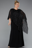 Robe Grande Taille Longue Noir ABU5158