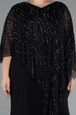 Robe Grande Taille Longue Noir ABU5158