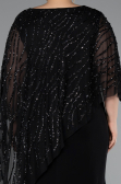 Robe Grande Taille Longue Noir ABU5158