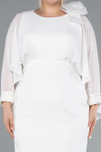 Robe De Fête Grande Taille Midi Blanc ABK2383