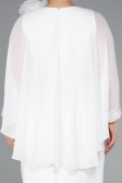 Robe De Fête Grande Taille Midi Blanc ABK2383