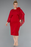 Robe De Fête Grande Taille Midi Rouge ABK2383
