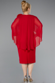 Robe De Fête Grande Taille Midi Rouge ABK2383