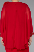 Robe De Fête Grande Taille Midi Rouge ABK2383