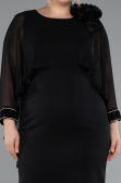 Robe De Fête Grande Taille Midi Noir ABK2383