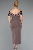 Robe De Invitation Grande Taille Midi Brun ABK2379