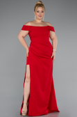 Robe De Soirée Grande Taille Longue Rouge ABU5156