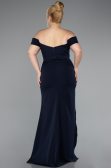 Robe De Soirée Grande Taille Longue Bleu Marine ABU5156