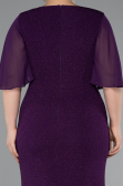 Robe De Soirée Grande Taille Longue Violet Foncé ABU2651