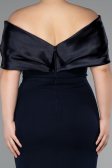 Robe De Invitation Grande Taille Midi Bleu Marine ABK2400