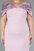 Robe De Invitation Grande Taille Midi Poudre ABK2400