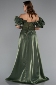 Robe de Soirée Longue Perlé Kaki ABU5154