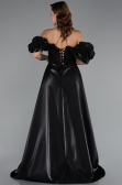 Robe de Soirée Longue Perlé Noir ABU5154